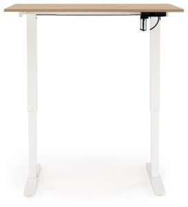 Biurko B53 białe/dąb artisan z regulacją wysokości HALMAR 3