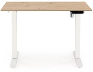 Biurko B53 białe/dąb artisan z regulacją wysokości HALMAR 4