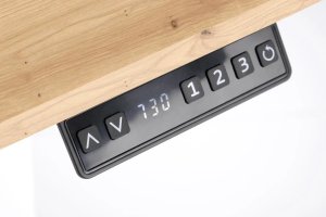 Biurko B53 białe/dąb artisan z regulacją wysokości HALMAR 7