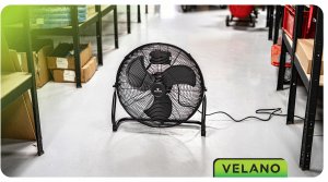 WENTYLATOR PODŁOGOWY PRZEMYSŁOWY WIATRAK BIUROWY MOCNY 45CM PRZENOŚNY 100W 2