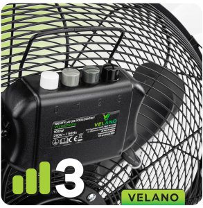 WENTYLATOR PODŁOGOWY PRZEMYSŁOWY WIATRAK BIUROWY MOCNY 45CM PRZENOŚNY 100W 3