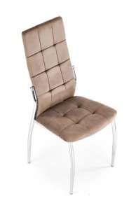 Krzesło tapicerowane K416 VELVET beżowe HALMAR 5