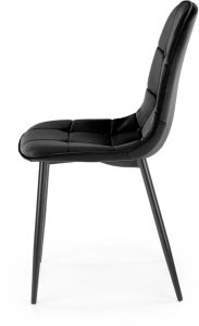 Krzesło tapicerowane K417 VELVET czarne HALMAR 2