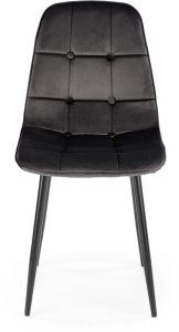 Krzesło tapicerowane K417 VELVET czarne HALMAR 4