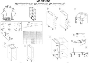 Szafka kuchenna stojąca 20 VENTO D-20/82 dąb craft HALMAR 2