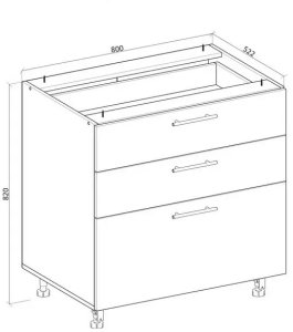 Szafka kuchenna stojąca 80 VENTO D3S-80/82 dąb miodowy HALMAR 2