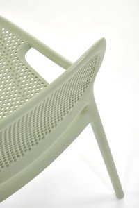 Krzesło K532 miętowe z tworzywa PVC HALMAR 12