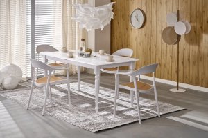 Krzesło K530 białe/beżowe z tworzywa PVC HALMAR 14