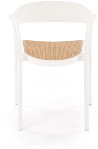 Krzesło K530 białe/beżowe z tworzywa PVC HALMAR 10