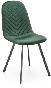 Krzesło tapicerowane K462 VELVET zielone HALMAR 1