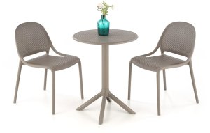 Krzesło K532 khaki z tworzywa PVC HALMAR 3