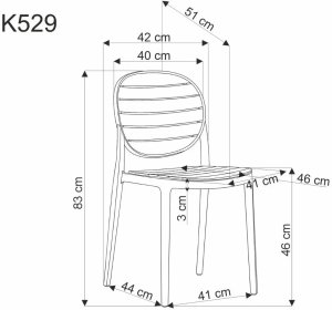 Krzesło K529 czarne z tworzywa PVC HALMAR 12