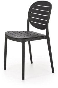 Krzesło K529 czarne z tworzywa PVC HALMAR 2