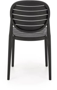 Krzesło K529 czarne z tworzywa PVC HALMAR 5