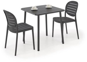 Krzesło K529 czarne z tworzywa PVC HALMAR 7