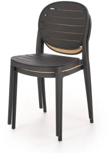 Krzesło K529 czarne z tworzywa PVC HALMAR 8