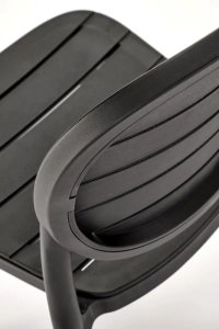 Krzesło K529 czarne z tworzywa PVC HALMAR 10