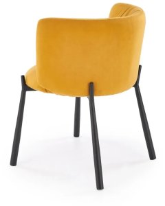 Halmar Krzesło tapicerowane K531 VELVET musztardowe HALMAR 4