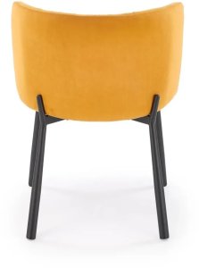 Halmar Krzesło tapicerowane K531 VELVET musztardowe HALMAR 5