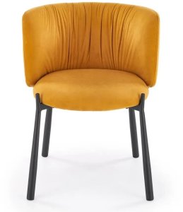 Halmar Krzesło tapicerowane K531 VELVET musztardowe HALMAR 6