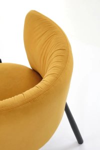 Halmar Krzesło tapicerowane K531 VELVET musztardowe HALMAR 8