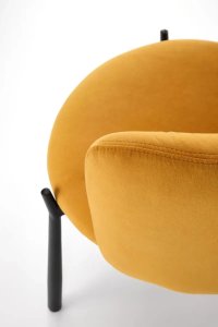 Halmar Krzesło tapicerowane K531 VELVET musztardowe HALMAR 9