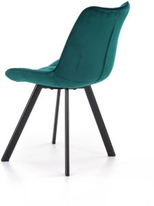 Krzesło tapicerowane K332 VELVET turkusowe HALMAR 2