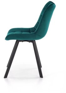 Krzesło tapicerowane K332 VELVET turkusowe HALMAR 9