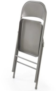 Krzesło metalowe K565 białe składane HALMAR 2