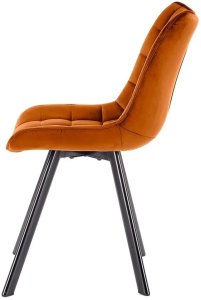 Krzesło tapicerowane K332 VELVET cynamonowe HALMAR 2