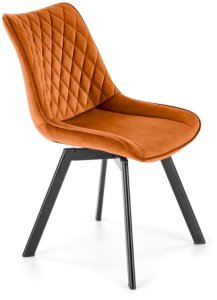 Krzesło tapicerowane K520 VELVET cynamonowe obracane HALMAR 2