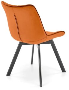 Krzesło tapicerowane K520 VELVET cynamonowe obracane HALMAR 4
