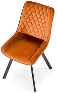 Krzesło tapicerowane K520 VELVET cynamonowe obracane HALMAR 7