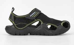 Sandały męskie sportowe regulacja na rzep kryte noski lekkie czarne 43 2