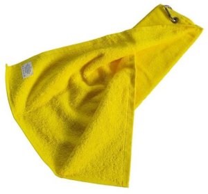 Ręcznik do kijów golfowych TOMA GOLF Event Tri Fold, żółty, wymiary 50x38 cm 2