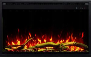 Aflamo Wkład AFLAMO 3D 60x60 cm, wkład elektryczny LED do zabudowy AFLAMO PLUS + DŹWIĘK 3