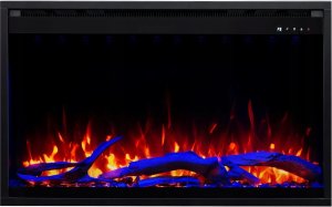 Aflamo Wkład AFLAMO 3D 60x60 cm, wkład elektryczny LED do zabudowy AFLAMO PLUS + DŹWIĘK 4