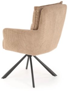 Krzesło tapicerowane K528 cappuccino obracane HALMAR 6
