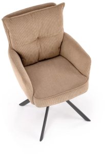 Krzesło tapicerowane K528 cappuccino obracane HALMAR 9