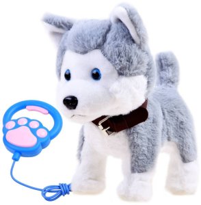 Interaktywny piesek Husky na smyczy szczeka ZA3888 EDUKAMP 1