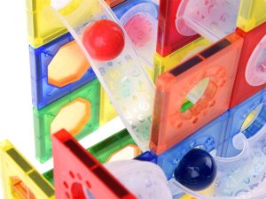 Jokomisiada Klocki magnetyczne 123-elementy kulodrom tor kulki ZA4719 4