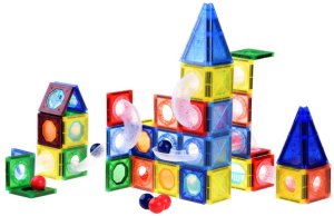 Jokomisiada Klocki magnetyczne 123-elementy kulodrom tor kulki ZA4719 6