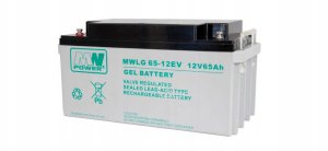 AKUMULATOR ŻELOWY 12V/65AH-MWLG MW Power 2