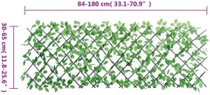 vidaXL vidaXL Kratka z sztucznym bluszczem rozsuwana zielona 180x65 cm 6