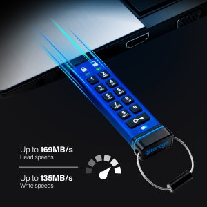 iStorage datAshur Pro USB3 256GB pamięć USB USB Typu-A 3.2 Gen 1 (3.1 Gen 1) Niebieski 4