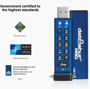 iStorage datAshur Pro USB3 256GB pamięć USB USB Typu-A 3.2 Gen 1 (3.1 Gen 1) Niebieski 5