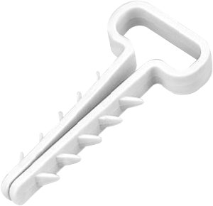 Uchwyt kablowy wbijany, przewód płaski 15x7mm, biały, 20 szt. 1