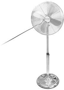 44-655# Wentylator stojący 16" 60w srebrny metalowy 8