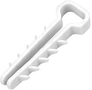 Uchwyt kablowy wbijany, przewód płaski 13x7mm, biały, 100 szt. 1