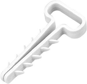 Uchwyt kablowy wbijany, przewód płaski 18x7mm, biały, 100 szt. 1